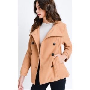 Love Tree Double Breasted Pea Coat